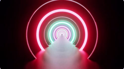 Newest Ring Neon Vj Loop Th The Space Background 4K