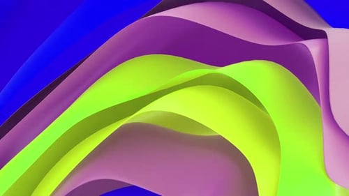 Abstract Fluid Wave Ribbons Seamless Loop Background