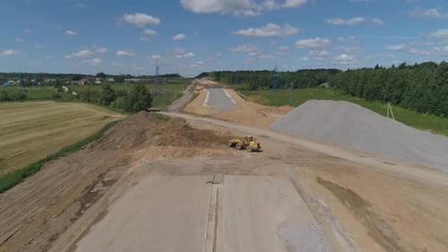 Autobahnbau Luftbild