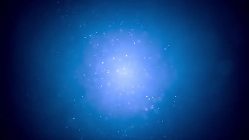 Abstract Blue Glowing Particles Loop Background