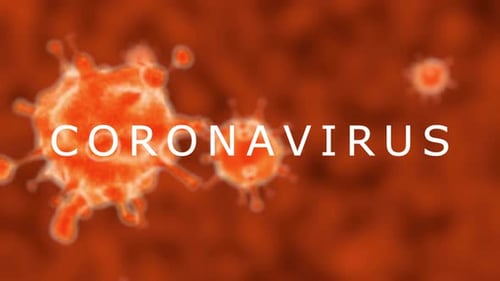 Animated 3D Coronavirus Microscopic Medical Particles