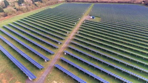 Solar Power Station Aerial View