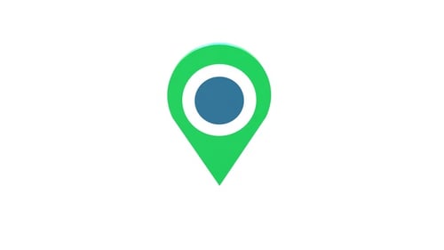 Animated 3D Location Pin Drop for Map Marker Reveal