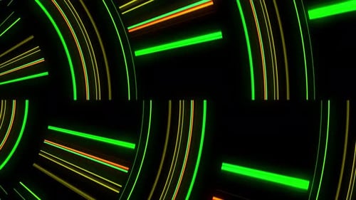 Dynamic Neon Light Trails Abstract Loop Background