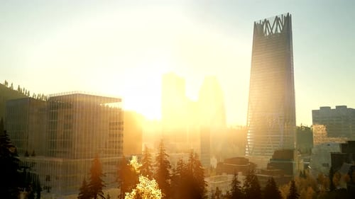 Rayas celestes y puesta de sol