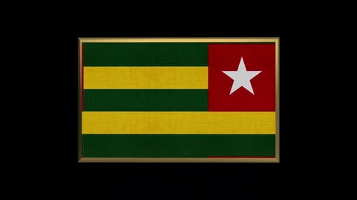 3D Rotating Togo Flag Animation