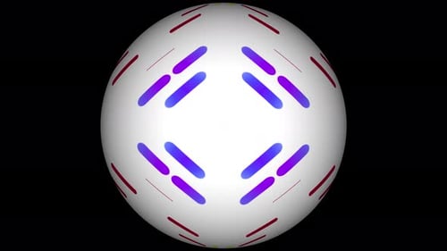 Colorful Lines Moving Sphere 4K