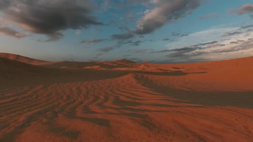 Desert Scenery At Dusk