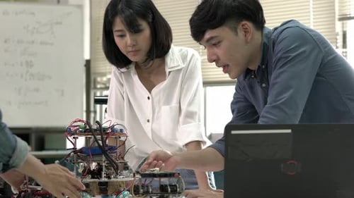 Team developing electronic