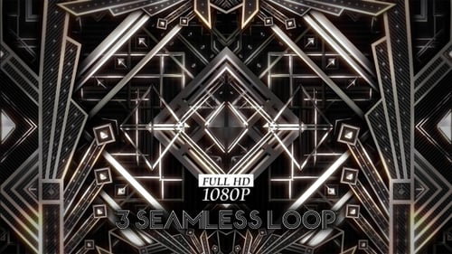 Art Deco retrô prateado