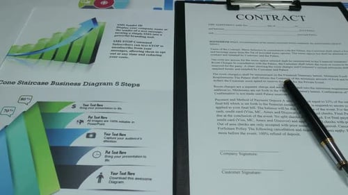 Contrat commercial de la société