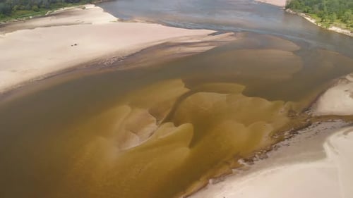 Aerial High Altitude Flight Over The Drought River