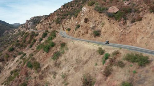 Motorcycle In The Mountains