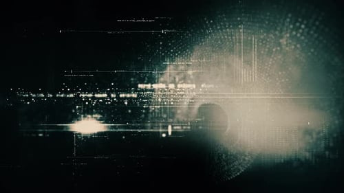 Futuristic Data Matrix Simulation HUD Background 06