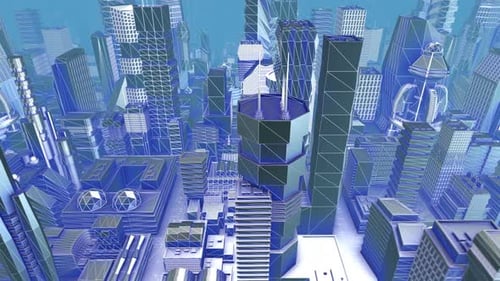Geometric laser metal city