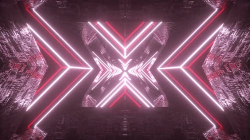 Neon Cyber Tunnel. Loop