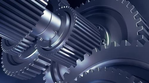 Seamless Animation of Rotating Metallic Gears