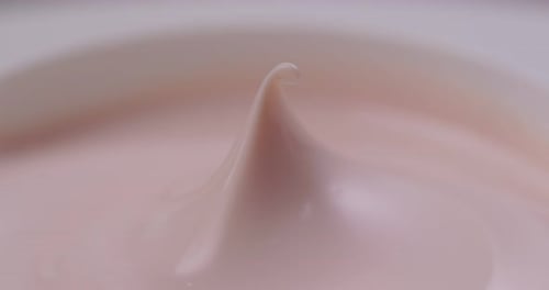 Creamy Pink Beauty Product in Extreme Close Up