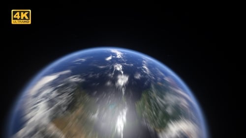 Dynamic Planet Earth Zoom Through Space into Atmosphere