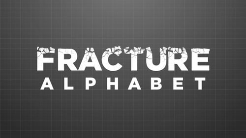 Dynamic Shatter Text Reveal: Alphabet and Numbers Animation