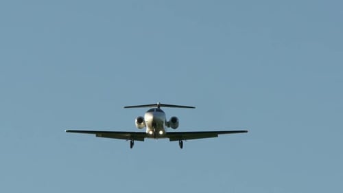 Commercial Aircraft Flight Landing at Airport