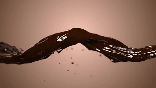 Dark Chocolate Liquid Wave Flowing Animation