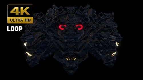 Abstract Futuristic Glowing Mask Animation