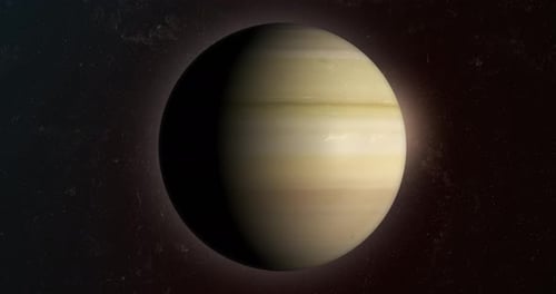 Realistic Rotating Planet in Deep Space Animation