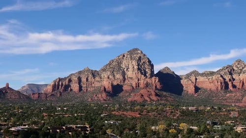 Sedona Arizona Rote Felsen und Wolken Zeitraffer