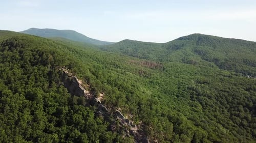 Aerial Nature View of Caucasus Mountain at Sunny Morning