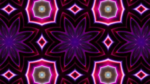 Multi Color Kaleidoscope Loop 4K 09