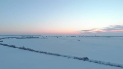 Sunset Winter Fields