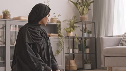 Betende muslimische Frau
