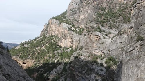 Cliff Rocks In Mountain