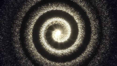 Spirale aus Goldpartikeln
