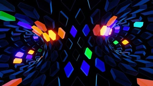 Vj Loop Neon Disco-Karussell 02