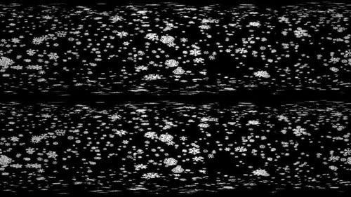 Falling Snowflakes 360 Stereo VR