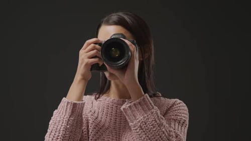Woman using camera