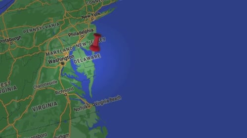Delaware state on map 4K