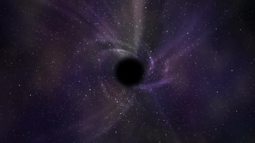 A black hole in the middle of the outer space absorbing nearest stars.
