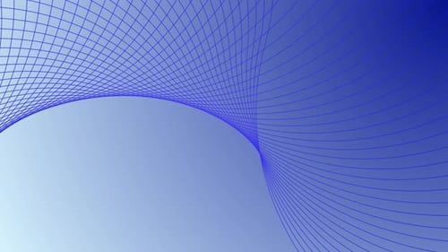 Animated Abstract Blue Geometric Wavy Lines Background