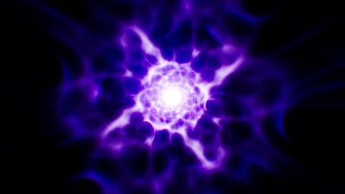 Abstract Fractal Plasma Energy Neon Background Loop 4K