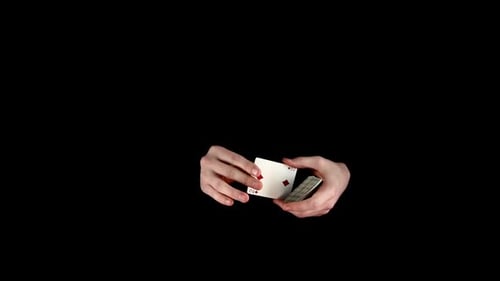 Trick with Cards - Changing the Card, on Black