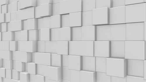 White Cubes Wall Dynamic Abstract Background Animation
