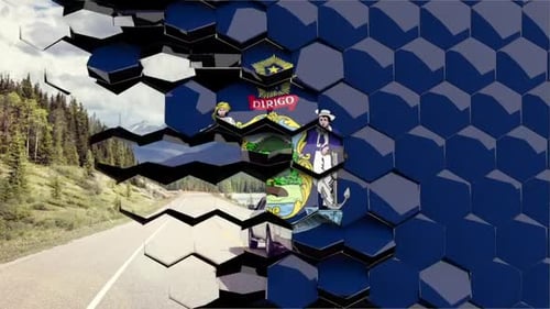 Geometric Hexagonal Tile Transition