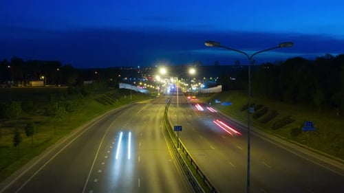 Large highway at night