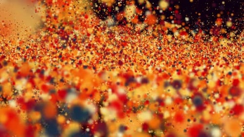 Magical Glowing Particles Flow With Bokehs and Lights Seamles Background Loop 4K