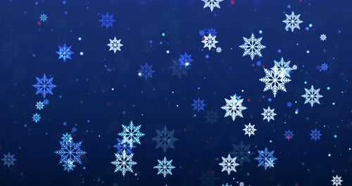 Falling Snowflakes Winter Holiday Background Animation