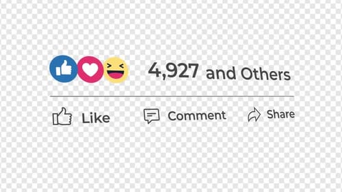 Animated Social Media Like and Reaction Counter