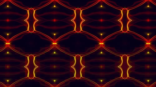 Neon Red Line Abstract Liquid VJ Kaleidoscope Background Seamless Loop V4